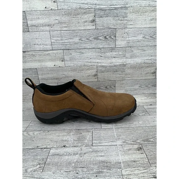 Merrell Jungle Moc Mens 9.5 Brown Suede Slip On Hiking Walking Shoes J60831 - Picture 12 of 14